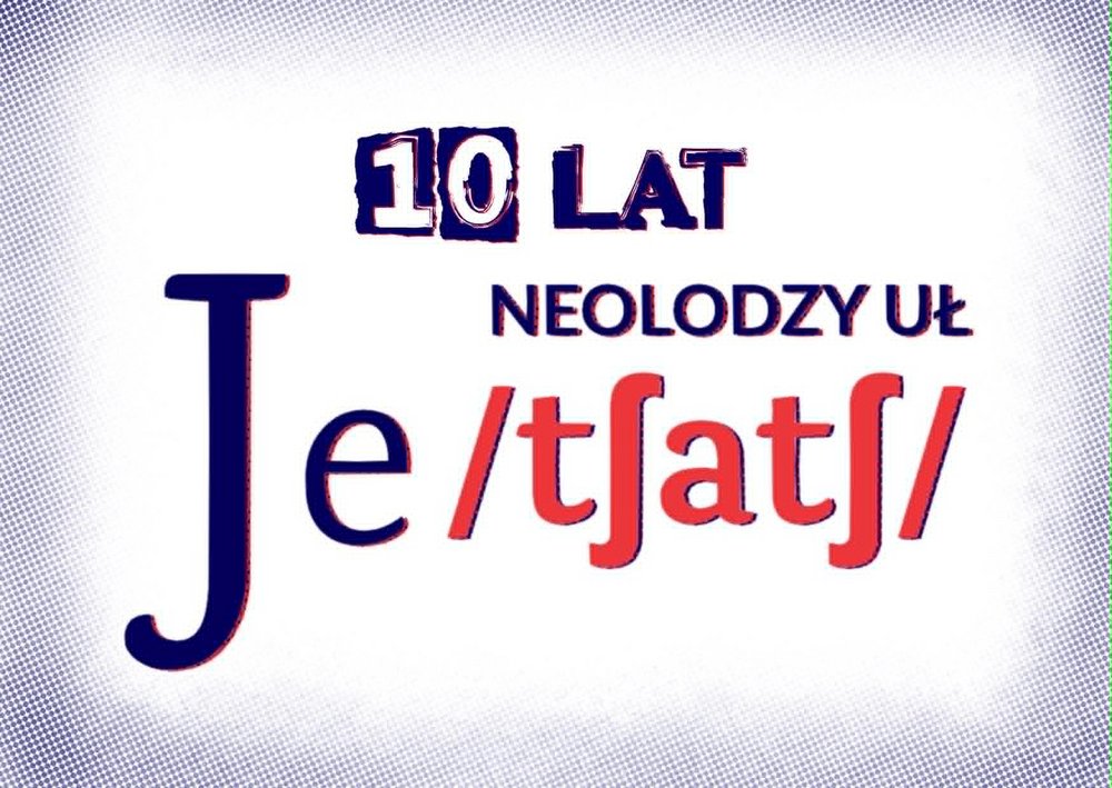 Obrazek przedstawia napis "10 lat" oraz logo Koła Naukowego Je tchatche